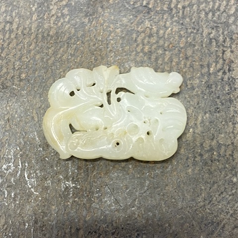 古玩陶瓷創匯·花鳥紋玉佩·和田玉拍賣，當前價格239元