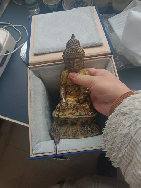 古玩銅器釋迦牟尼佛真品鑒賞圖