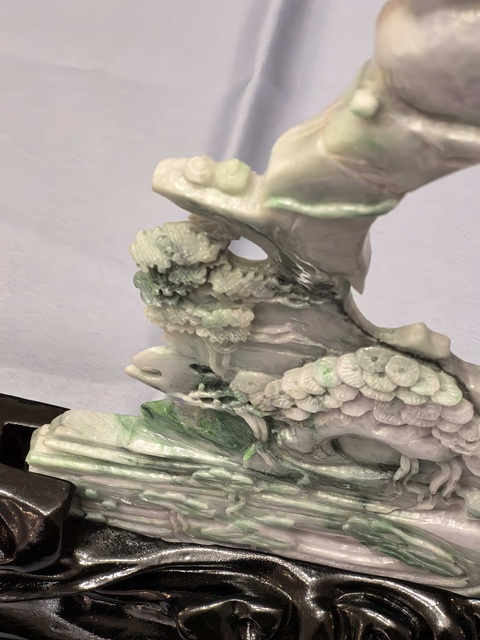 古玩玉器翡翠雕“前程似錦”擺件真品鑒賞圖