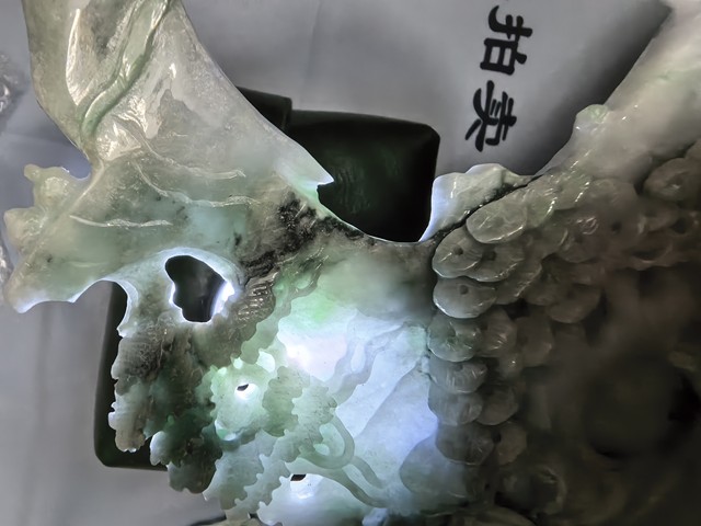 古玩玉器翡翠雕“前程似錦”擺件真品鑒賞圖