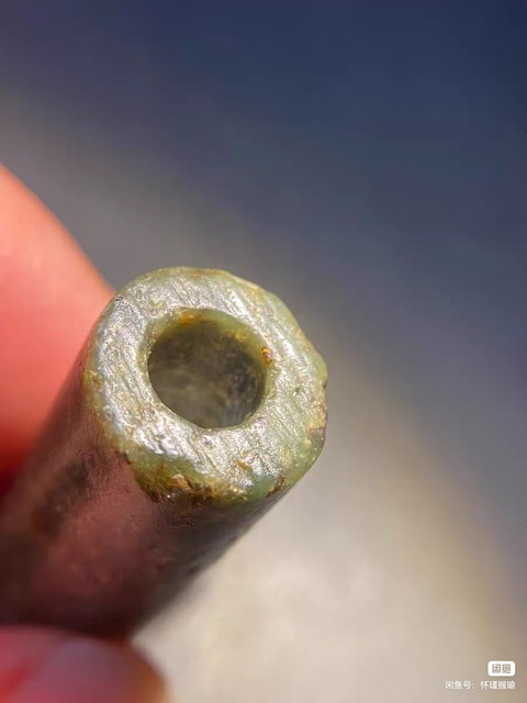 古玩玉器玉管珠真品鑒賞圖