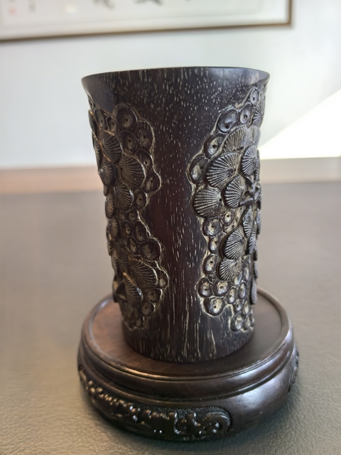 古玩雜項(xiàng)木筆筒真品鑒賞圖