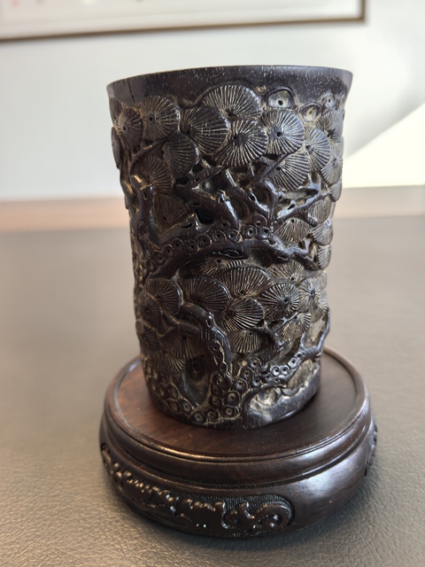 古玩雜項(xiàng)木筆筒真品鑒賞圖