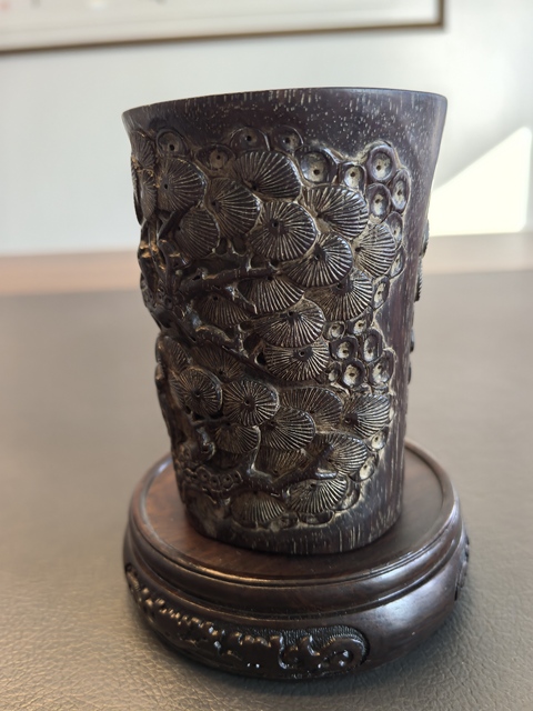 古玩雜項(xiàng)木筆筒真品鑒賞圖