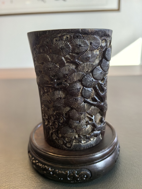 古玩雜項(xiàng)木筆筒真品鑒賞圖