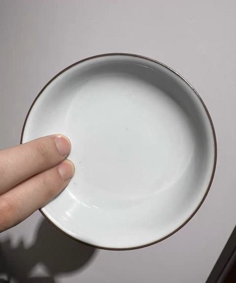 古玩陶瓷清乾隆藍釉碟真品鑒賞圖