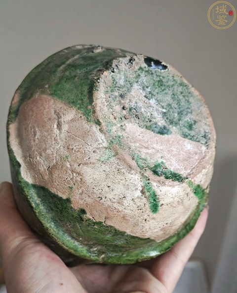 古玩陶瓷遼綠釉皮囊壺真品鑒賞圖