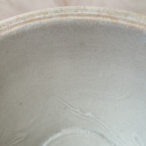 古玩陶瓷青白釉刻仰蓮紋碗真品鑒賞圖