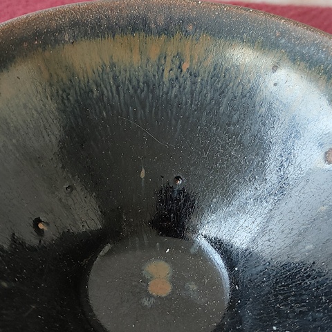 古玩陶瓷建窯兔毫束口盞真品鑒賞圖