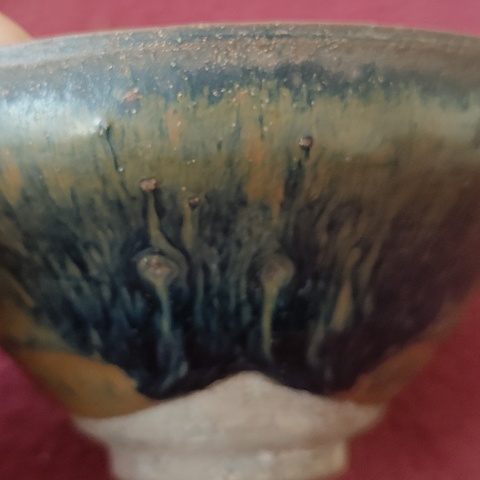 古玩陶瓷建窯兔毫束口盞真品鑒賞圖