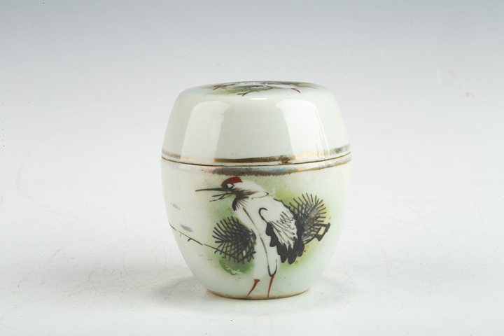 古玩陶瓷民國·粉彩松鶴延年紋溫酒器真品鑒賞圖