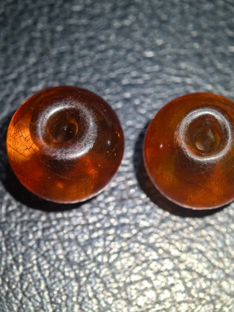 古玩雜項琥珀珠真品鑒賞圖