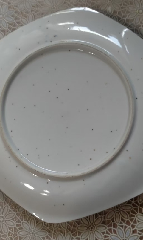 古玩陶瓷印彩花鳥盤真品鑒賞圖