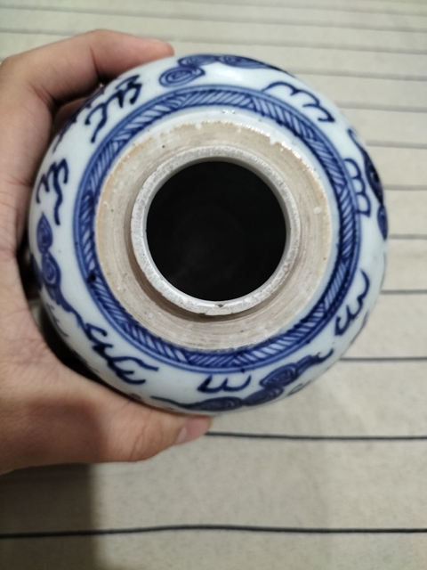 古玩陶瓷青花鳳紋罐，疑似復窯真品鑒賞圖