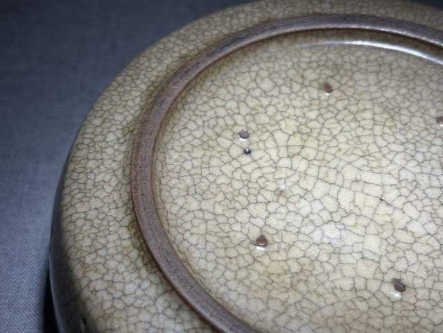 古玩陶瓷哥釉筆洗真品鑒賞圖