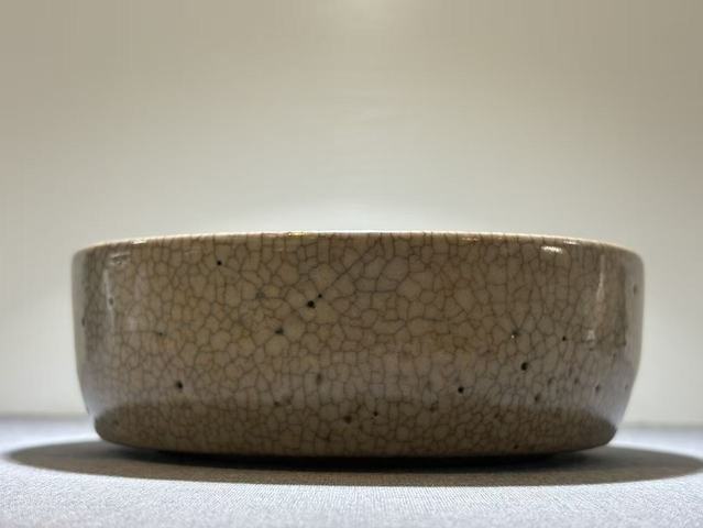 古玩陶瓷哥釉筆洗真品鑒賞圖