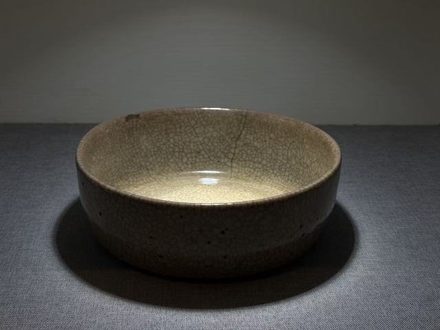 古玩陶瓷哥釉筆洗真品鑒賞圖