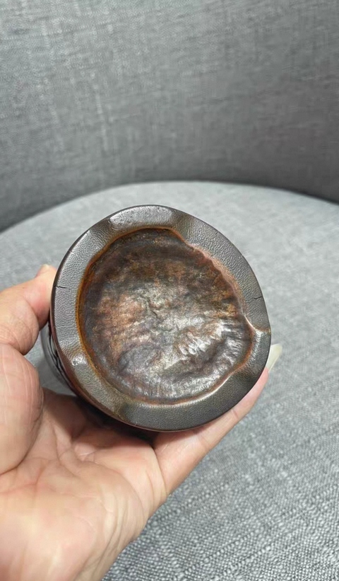 古玩雜項竹雕筆筒真品鑒賞圖