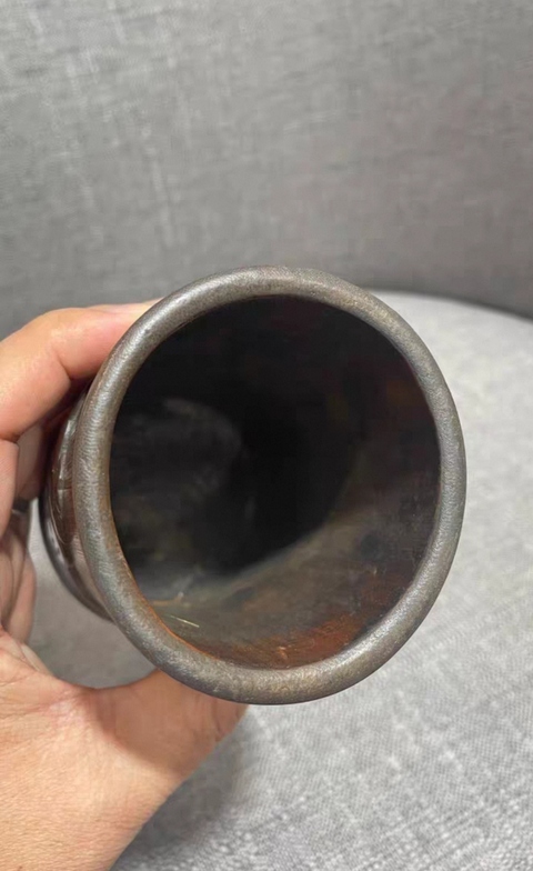 古玩雜項竹雕筆筒真品鑒賞圖