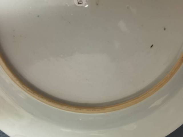 古玩陶瓷粉彩花卉賞盤真品鑒賞圖