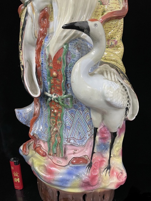 古玩陶瓷民國大號壽星塑像拍賣，當前價格688元