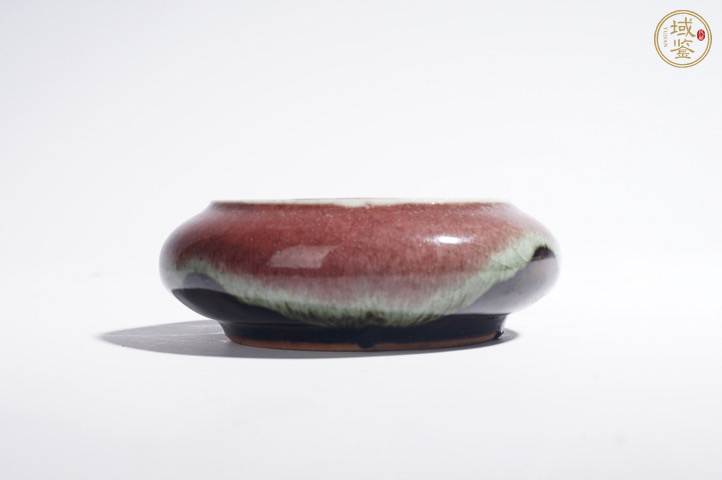 古玩陶瓷窯變釉三羊開泰紋洗真品鑒賞圖