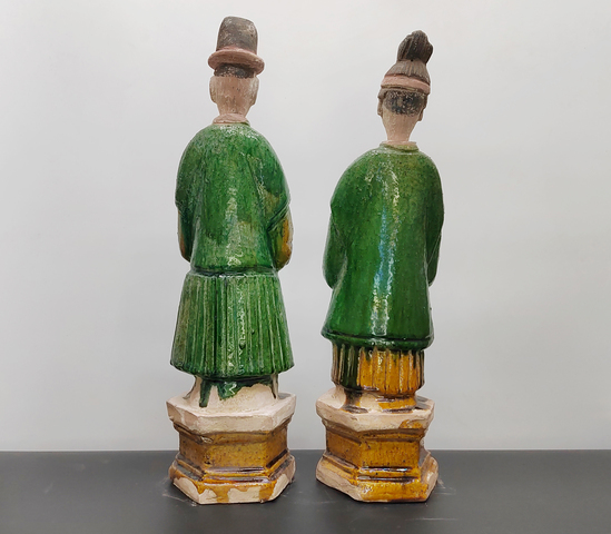 古玩陶瓷明三彩人物俑真品鑒賞圖