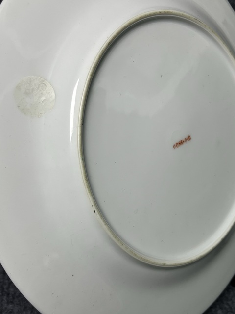 古玩陶瓷廣彩人物故事花卉紋大盤真品鑒賞圖