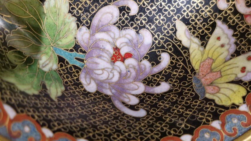 古玩銅器景泰藍(lán)碗真品鑒賞圖