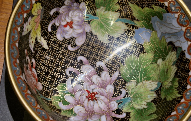 古玩銅器景泰藍(lán)碗真品鑒賞圖