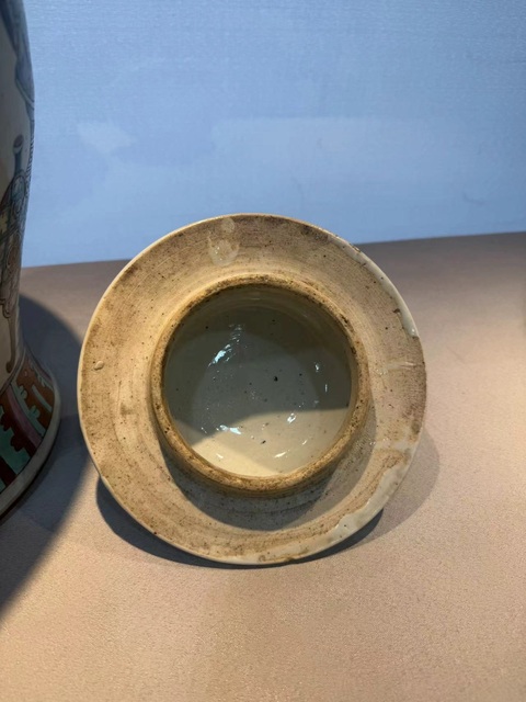 古玩陶瓷博古圖粉彩將軍罐真品鑒賞圖