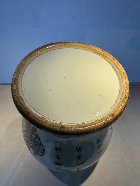 古玩陶瓷博古圖粉彩將軍罐真品鑒賞圖