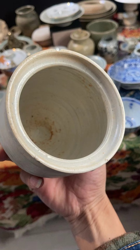 古玩陶瓷青白釉雙系罐真品鑒賞圖