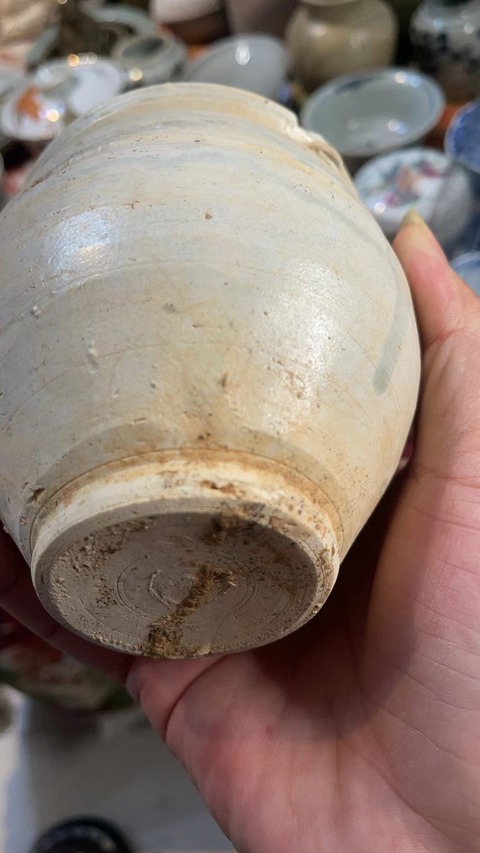 古玩陶瓷青白釉雙系罐真品鑒賞圖