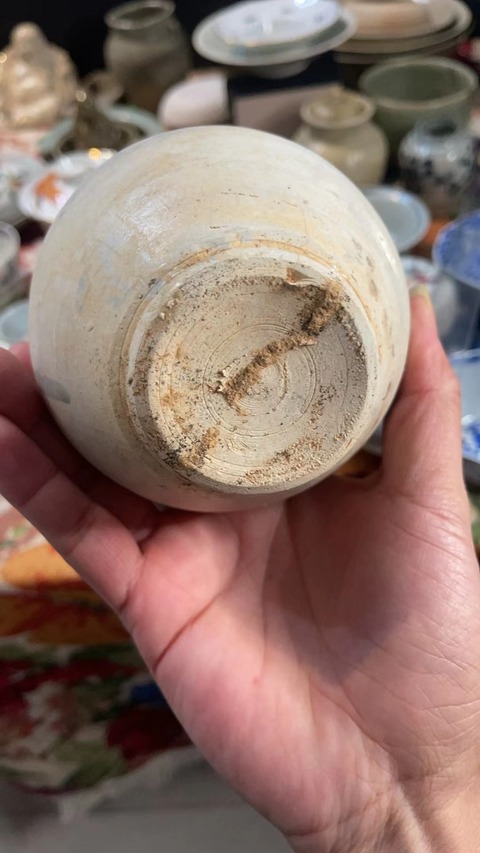 古玩陶瓷青白釉雙系罐真品鑒賞圖