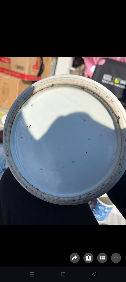 古玩陶瓷青花截口瓶真品鑒賞圖