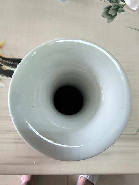 古玩陶瓷五彩雉雞牡丹撇口瓶真品鑒賞圖