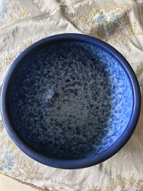 古玩陶瓷霽藍釉案缸，注意品相真品鑒賞圖