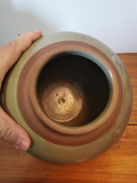 古玩陶瓷元明時期龍泉青瓷罐拍賣，當前價格316元