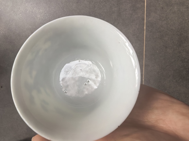 古玩陶瓷清光緒 青花花卉紋茶碗真品鑒賞圖