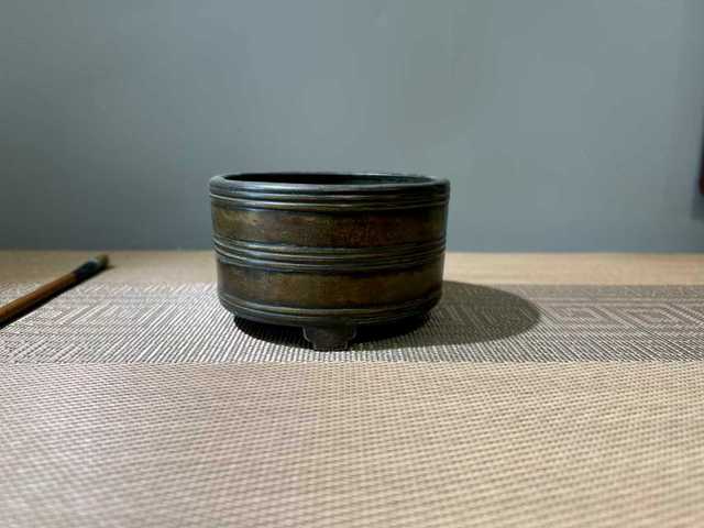 古玩銅器清中期九思爐 銅爐 宣德爐真品鑒賞圖