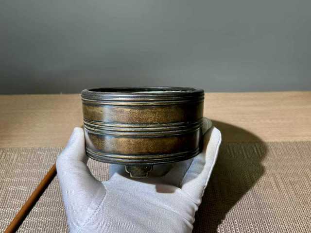 古玩銅器清中期九思爐 銅爐 宣德爐真品鑒賞圖