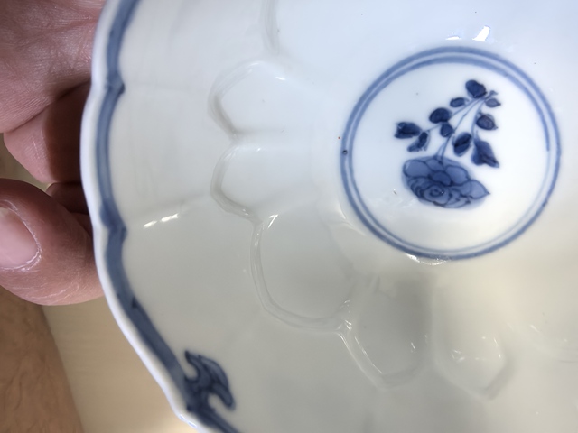 古玩陶瓷青花人物故事紋茶碗真品鑒賞圖