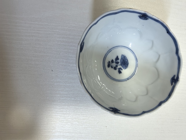 古玩陶瓷青花人物故事紋茶碗真品鑒賞圖