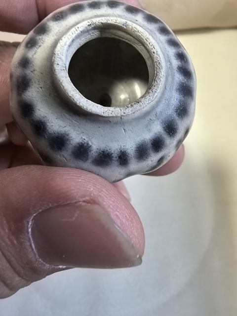 古玩陶瓷青花花卉紋水盂真品鑒賞圖