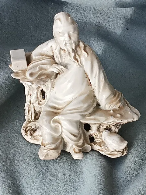 古玩陶瓷德化白瓷人物造像，可以找德化陶老師確認(rèn)真品鑒賞圖