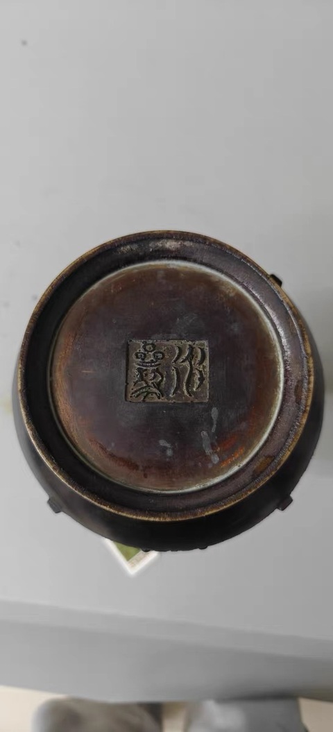 古玩銅器銅尊瓶真品鑒賞圖