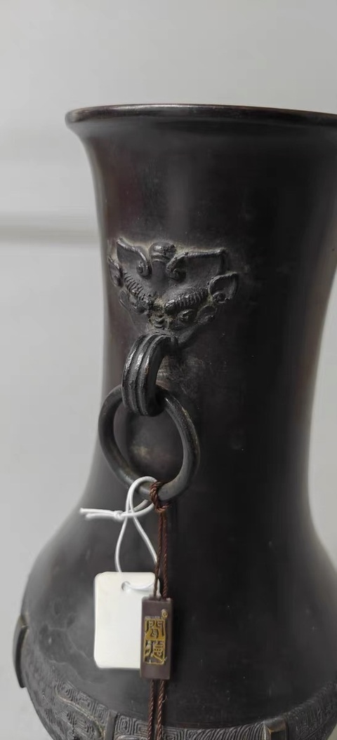 古玩銅器銅尊瓶真品鑒賞圖