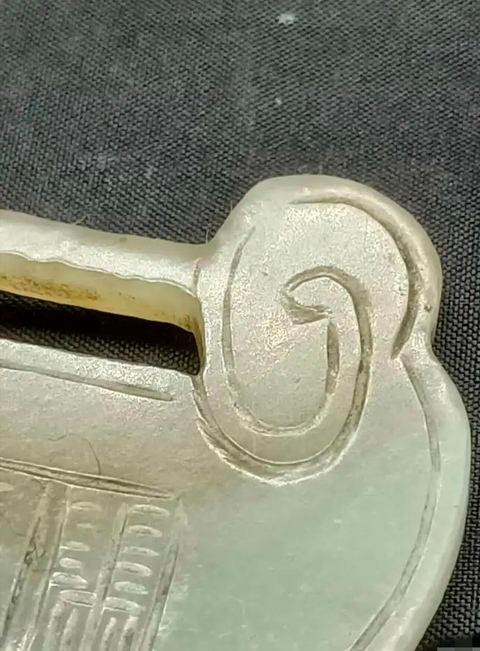 古玩玉器和田玉雕“如意鎖佩”真品鑒賞圖