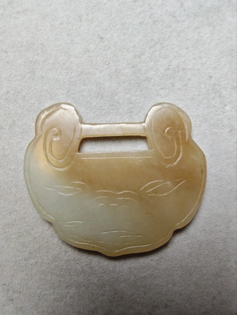 古玩玉器和田玉雕“如意鎖佩”真品鑒賞圖